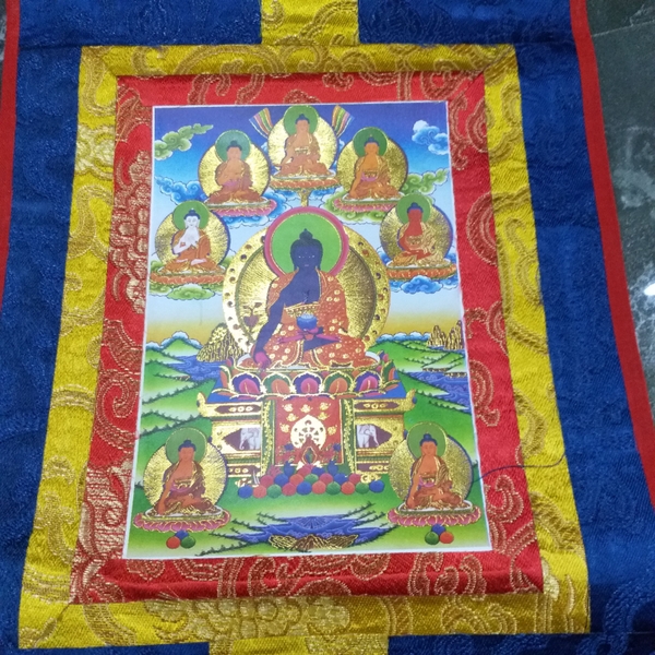 Tranh Thangka Phật Dược Sư_35x20cm